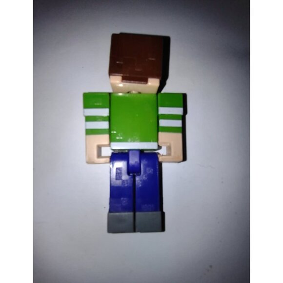 Minecraft Steve Action Figure With Creeper Shirt & Movable Parts 3.25" Tall - Picture 4 of 6